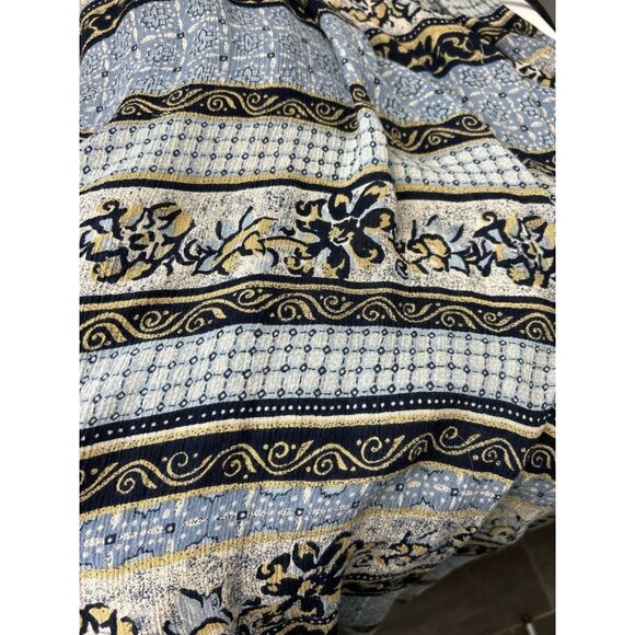 Sag Harbor Vintage Women’s Boho Hippie Maxi Skirt, Blue/Black, size XL - Picture 5 of 9